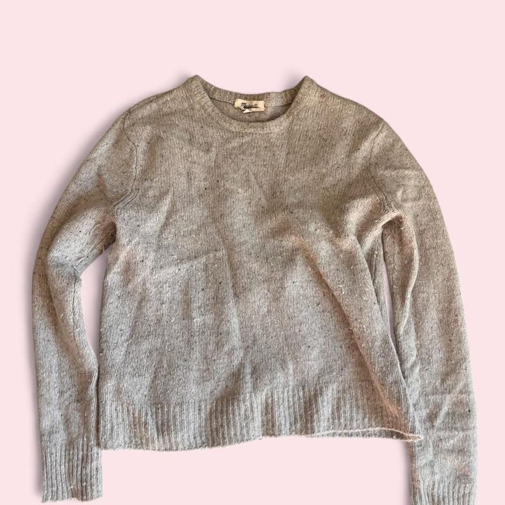 Madewell Women's Grey and Brown Jumper